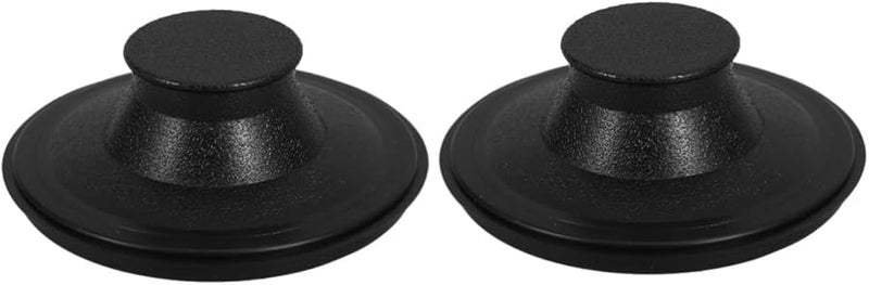 Gatuida 2pcs Black Rubber Kitchen Sink Drain Plug Stopper Leakproof Strainer - Image 1